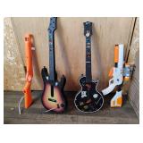 Guitar Hero Guitars + Cabelas Wii Guns