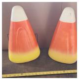 Pair of Union Candy Corn Blow Molds
