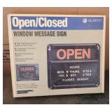 Open Closed Window Message Sign New