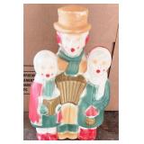 Poloron Blow Mold Trio Carolers Christmas