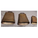 3 Vintage Cow Bells Drums Percussion