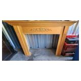 Wood Mantle Fireplace Surround for Heater +
