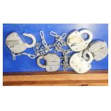 Railroad Style Locks with Chains No Keys