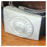 German WWII Aluminum Buckle and Belt Nazi