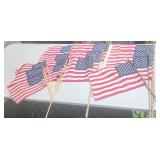 Lot of American 50 Star Stick Flags Large /Medium