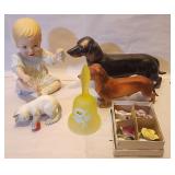 Figurines Dachshund Dogs Kitten Westmoreland Bell