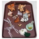 Deer Figurines Painted Bell & Fenton Bear