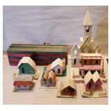 Vintage Japan Putz Houses Church Fence
