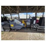 Large lot of Sheet Pans/Janitorial/ Misc Carts