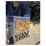 Large lot of blue student chairs