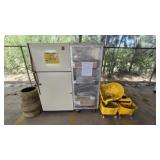 Fridge/ Mop Buckets/ Cart w/ pans