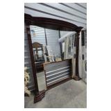 Wood/ Mirror Fireplace Mantle 6