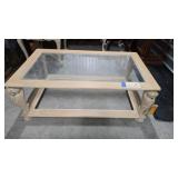 Animal Leg Glass Top Coffee Table 28x48x18