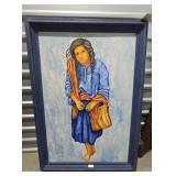 Realist Art w/ painted Wood Frame 38"x54"