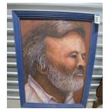 Profile Portrait w/ painted wood frame 40"x51"