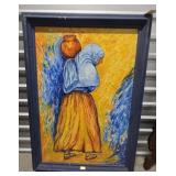 Realist Art w/ Painted Wood Frame 39"x56"