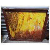 Realism Art w/ Ribbed Wood Frame 55"x48"