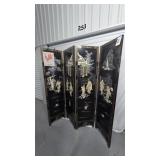 Chinese 4 Panel Lacquer Room Screen Divider 6x6ft