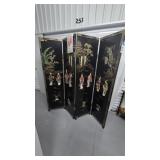 Chinese 4 Panel Lacquer Room Screen Divider 6x6ft