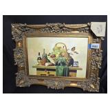 Gilded Baroque Style Frame Still Life Art 37"x38"