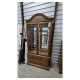 Wood China/Curio Cabinet 38x12x85