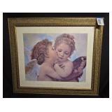 French Art w/ Renaissance Style Frame 41"x35"