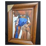 Western Art w/ Rustic Frame 34"x36"
