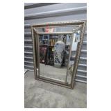 Lg Silver-Finished Mirror Baroque Style 38"x50"