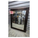 Lg Wall Mirror Thick Ribbed Frame 46"x58"