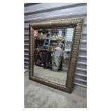 Lg Wall Mirror Ribbed Metallic Frame 36"x48"