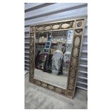 Lg Antique Style Gold/Silver Ornate Mirror 36"x48"