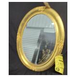 Oval Victorian Style Gilt Mirror 27"x34"