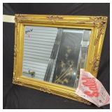 Baroque Style Gold Framed Mirror 26"x31"