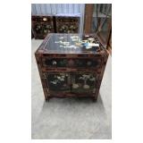 Chinese Chinoiserie Bedside Cabinet 22x22x23