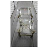 Regency Style Brass & Glass Tables(2)