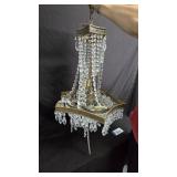French Regency Style Crystal Basket Chandelier