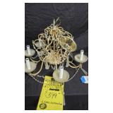 French Style Gold /Crystal Glass Candle Chandelier