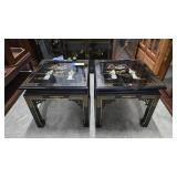 Chinese Chinoiserie Side Tables 22x22x21