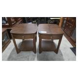 Modernist Wood End Tables 27x23x23