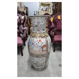 Chinese Famille Rose Style Floor Vase 37"