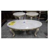 Baroque Style Oval Coffee Table / End Tables