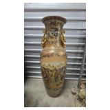 Japanese Royal Satsuma Style Floor Vase 48"