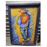Realist Art w/ painted Wood Frame 39"x55"