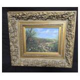 "Hunting" Baroque Style Ornate GildedFrame 32"x26"