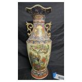 Gilded Japanese Satsuma Style Floor Vase 24"