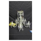 Venetian Style 5 Arm Crystal Glass Chandelier