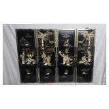 Chinese Chinoiserie 4 Panel Wall Art Set 12"x36"?