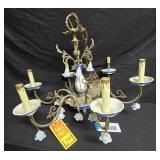 6 Arm Italian Capodimonte Style Chandelier