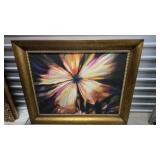 Framed Abstract Floral Art 57"x45"