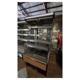 Glass-front commercial cafeteria display/serving c